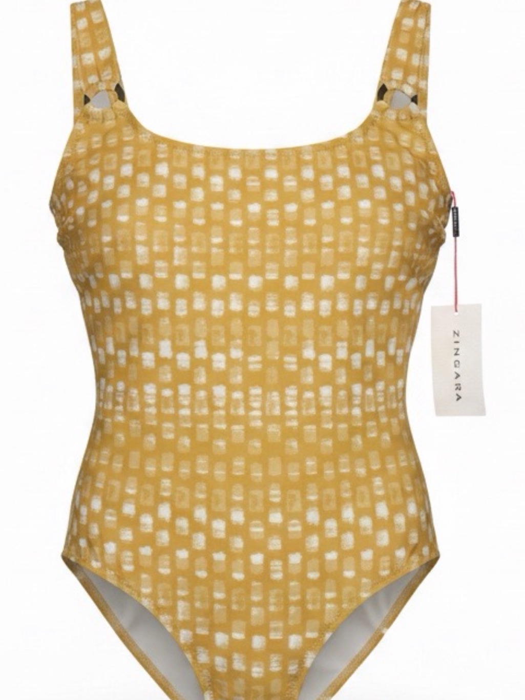 Zingara Yellow White Printed One-Piece Swimsuit
